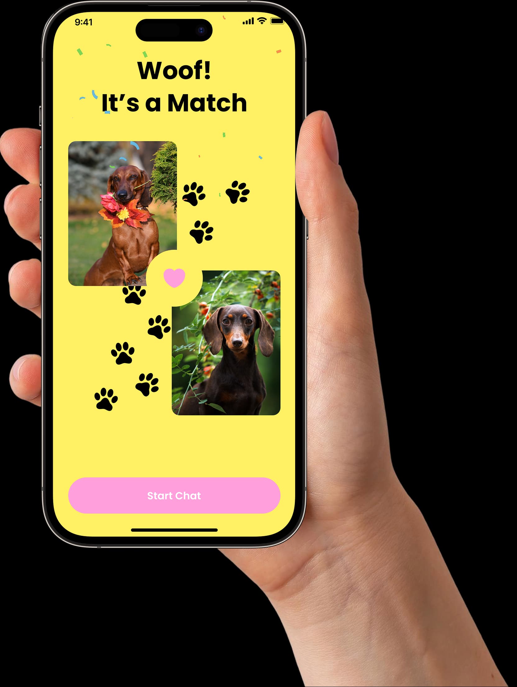 Doxie app - Woof It's a Match screen